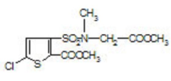 70374-38-8 5-Chloro-3-[N-(Methoxycarbonylmethyl)-N Methylsulfamoyl Thiophene-2-Carboxylic Acid Methyl Ester